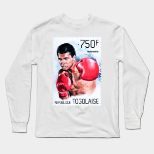 Muhammad Ali Postage Stamp Long Sleeve T-Shirt